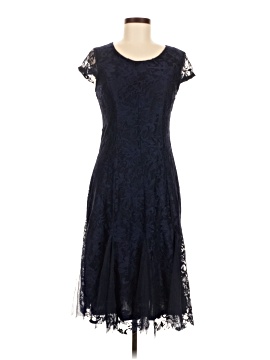 chinese dress ladies New Candalite Petite Black White Floral Lace Sleeveless Mini Fit & Flare Dress S