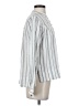 Ann Taylor LOFT 100% Rayon Stripes Silver White Long Sleeve Blouse Size S - photo 4