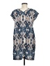 C. Luce 100% Polyester Print Blue Casual Dress Size M - photo 2