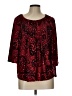 Amana Burgundy 3/4 Sleeve Blouse Size L - photo 1