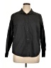 Old Navy 100% Cotton Solid Black Long Sleeve Button-Down Shirt Size XL - photo 1