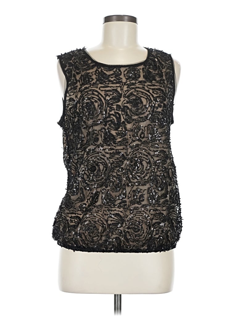 Pre-owned Max Studio Sleeveless Blouse In Black