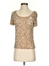 Parker 100% Rayon Gold Short Sleeve Top Size S - photo 1