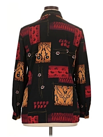 Leslie Fay Long Sleeve Button-Down Shirt (view 2)