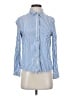 Jun & Ivy 100% Rayon Stripes Blue Long Sleeve Button-Down Shirt Size S - photo 1