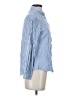 Jun & Ivy 100% Rayon Stripes Blue Long Sleeve Button-Down Shirt Size S - photo 4