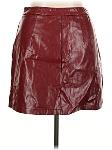 Kate Kasin Faux Leather Skirt (view 2)