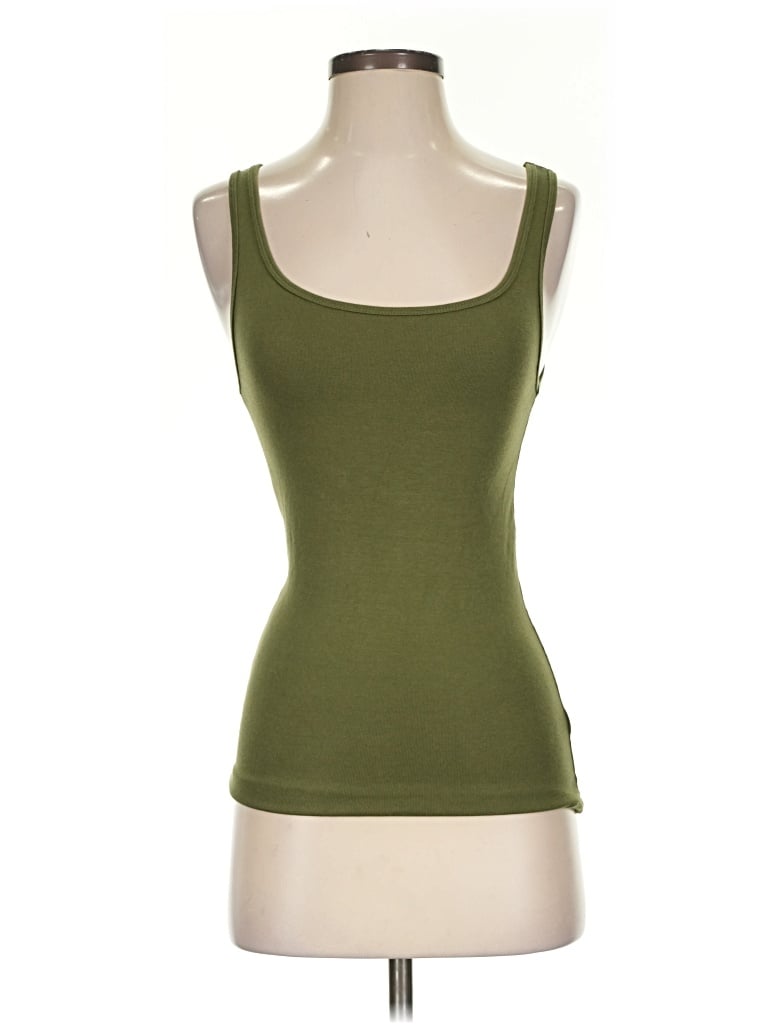 Pre-owned Gap Tank Top Green Crew Neck Tops