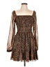 1.State 100% Polyester Animal Print Brown Cocktail Dress Size M - photo 1