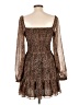 1.State 100% Polyester Animal Print Brown Cocktail Dress Size M - photo 2