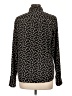 LC Lauren Conrad 100% Polyester Animal Print Black Long Sleeve Blouse Size L - photo 2
