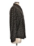 LC Lauren Conrad 100% Polyester Animal Print Black Long Sleeve Blouse Size L - photo 4