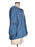 Madison Grey 100% Lyocell Blue 3/4 Sleeve Blouse Size L - photo 4