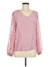 Shein Pink Long Sleeve Blouse Size M - photo 1