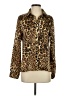 Assorted Brands 100% Polyester Animal Print Brown Long Sleeve Blouse Size S - photo 1
