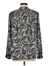 Ann Taylor LOFT 100% Polyester Paisley Teal Long Sleeve Blouse Size M - photo 2