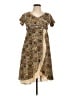 Unbranded Paisley Tan Casual Dress Size L (estimated) - photo 1