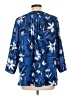 NYDJ 100% Polyester Blue 3/4 Sleeve Blouse Size L - photo 2