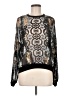 CAbi Animal Print Silver Long Sleeve Blouse Size M - photo 1