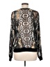 CAbi Animal Print Silver Long Sleeve Blouse Size M - photo 2