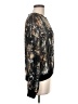 CAbi Animal Print Silver Long Sleeve Blouse Size M - photo 4
