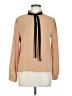 A'gaci Tan Long Sleeve Blouse Size M - photo 1