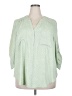 Torrid 100% Polyester Green 3/4 Sleeve Blouse Size 2X Plus (2) - photo 1