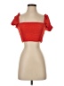 Privacy Please Red Short Sleeve Top Size S - photo 1
