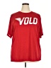 Assorted Brands 100% Polyester Solid Red Short Sleeve T-Shirt Size XXL - photo 1
