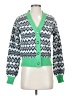 On 34th 100% Polyester Argyle Green Cardigan Size XS - photo 1