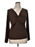 IMAN Brown Long Sleeve Top Size XL - photo 1