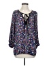 Margaret O'Leary Blue 3/4 Sleeve Blouse Size S - photo 1