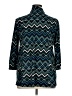 Robert Louis Chevron-herringbone Teal 3/4 Sleeve Blouse Size XL - photo 2