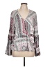 Haute Hippie Silver Long Sleeve Blouse Size L - photo 1