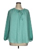 LC Lauren Conrad 100% Polyester Teal 3/4 Sleeve Blouse Size 0X - photo 1