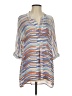 Nic + Zoe Stripes Blue 3/4 Sleeve Blouse Size XS - photo 1