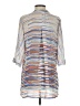 Nic + Zoe Stripes Blue 3/4 Sleeve Blouse Size XS - photo 2