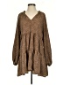 Assorted Brands 100% Polyester Brown Tan Casual Dress Size S - photo 1