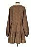 Assorted Brands 100% Polyester Brown Tan Casual Dress Size S - photo 2