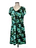 Unbranded Print Teal Casual Dress Size M (estimated) - photo 1