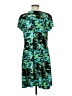 Unbranded Print Teal Casual Dress Size M (estimated) - photo 2