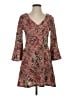 Maeve 100% Polyester Print Brown Casual Dress Size S - photo 1