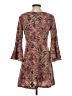 Maeve 100% Polyester Print Brown Casual Dress Size S - photo 2