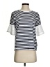 Draper James 100% Cotton Silver Short Sleeve Top Size S - photo 1