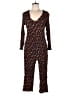 Assorted Brands 100% Rayon Hearts Black Jumpsuit Size L - photo 1