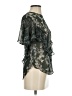 BCBGMAXAZRIA 100% Polyester Green Short Sleeve Blouse Size XXS - photo 4