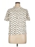 Architect Print Ivory Short Sleeve Blouse Size XL - photo 1