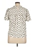 Architect Print Ivory Short Sleeve Blouse Size XL - photo 2