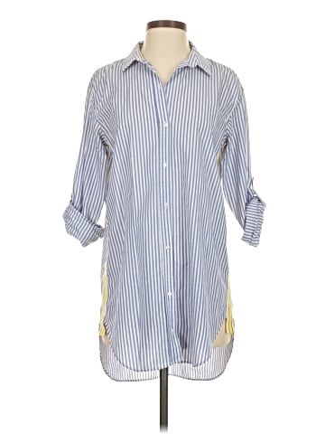 Zara TRF 3/4 Sleeve Button-Down Shirt (view 1)