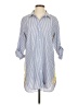Zara TRF Stripes Blue 3/4 Sleeve Button-Down Shirt Size XS - photo 1